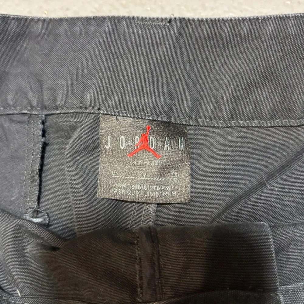 Air Jordan Cargo Chicago Pants Mens Large Black Wide Straight Leg Streetwear